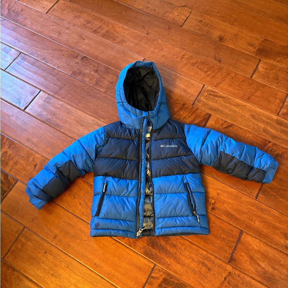 Columbia Blue and Black Kids Puffer Jacket